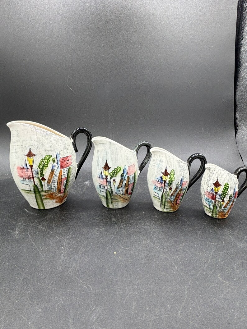 Vintage Ceramic Pitchers, Set of 4, Japan - Etsy