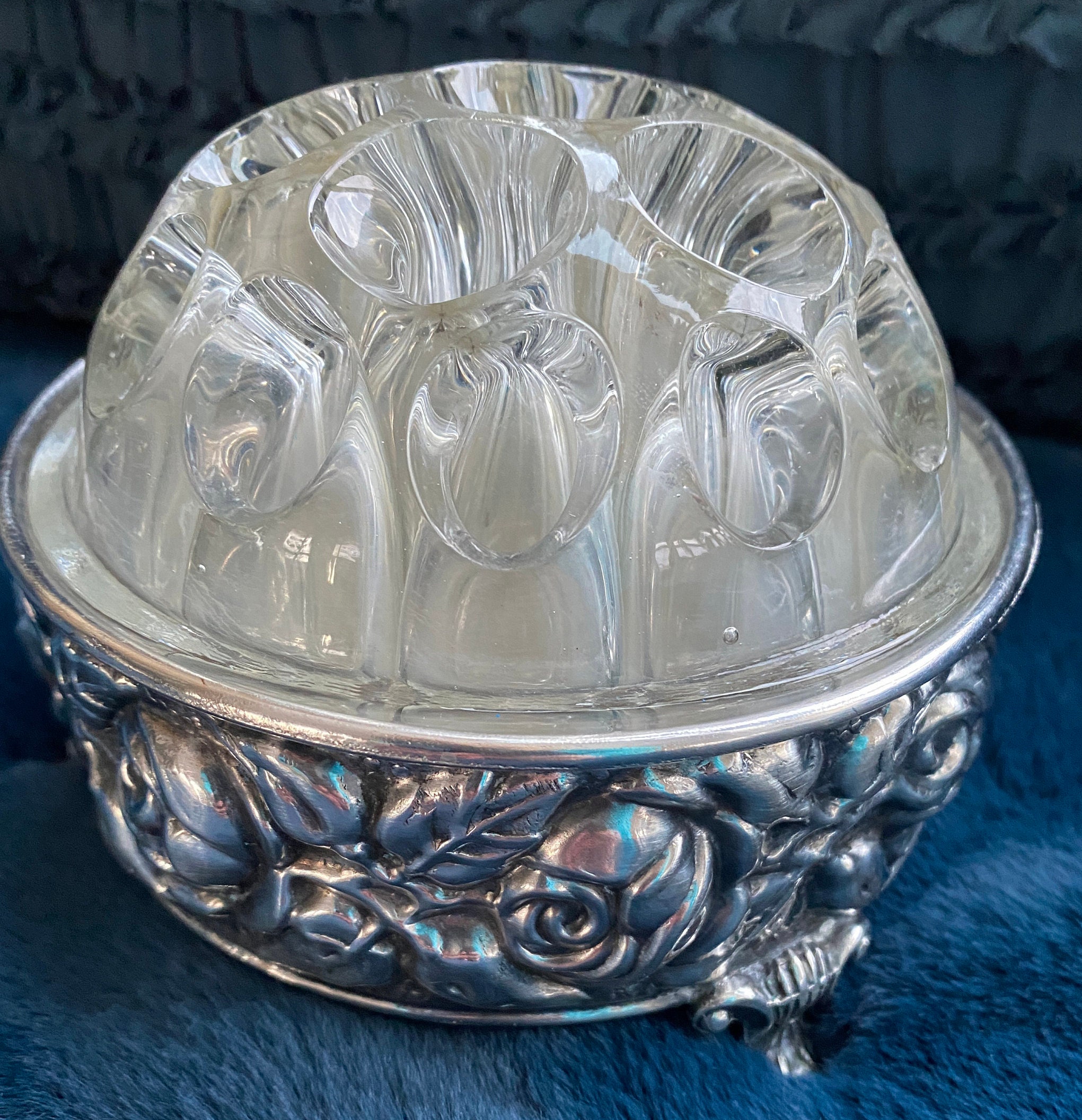 Footed Vintage Italian Rose Vase Silver Plated with Frog Etsy