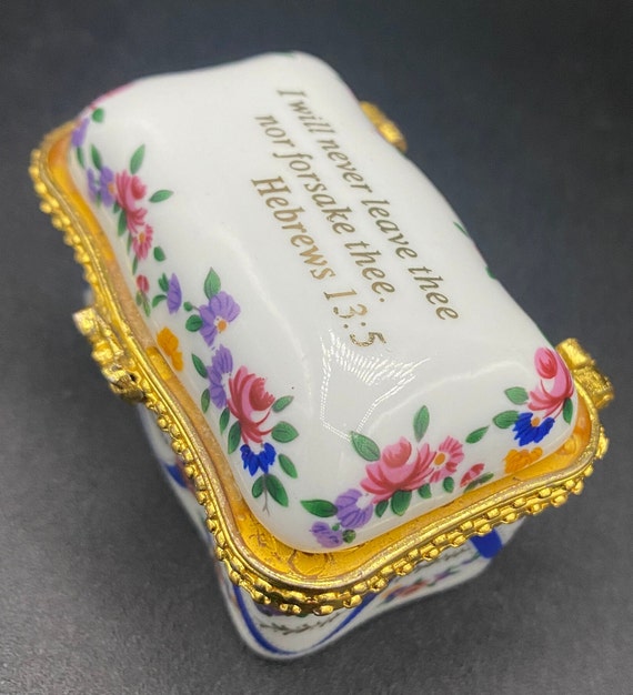 Engagement Trinket Box, Hebrews 135, Promise Box, En… Gem