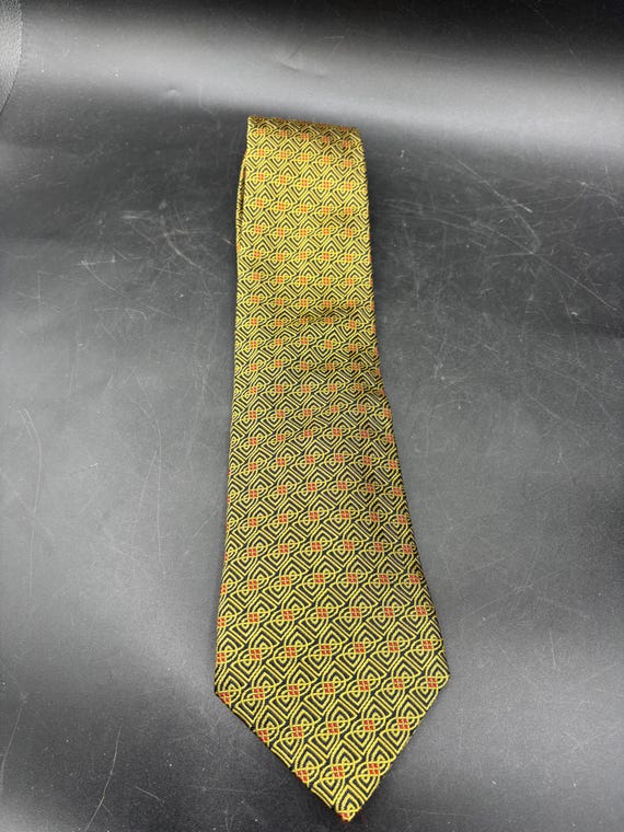 Silk Patrick Francis Celtic Knot Pattern Gold, Bl… - image 2