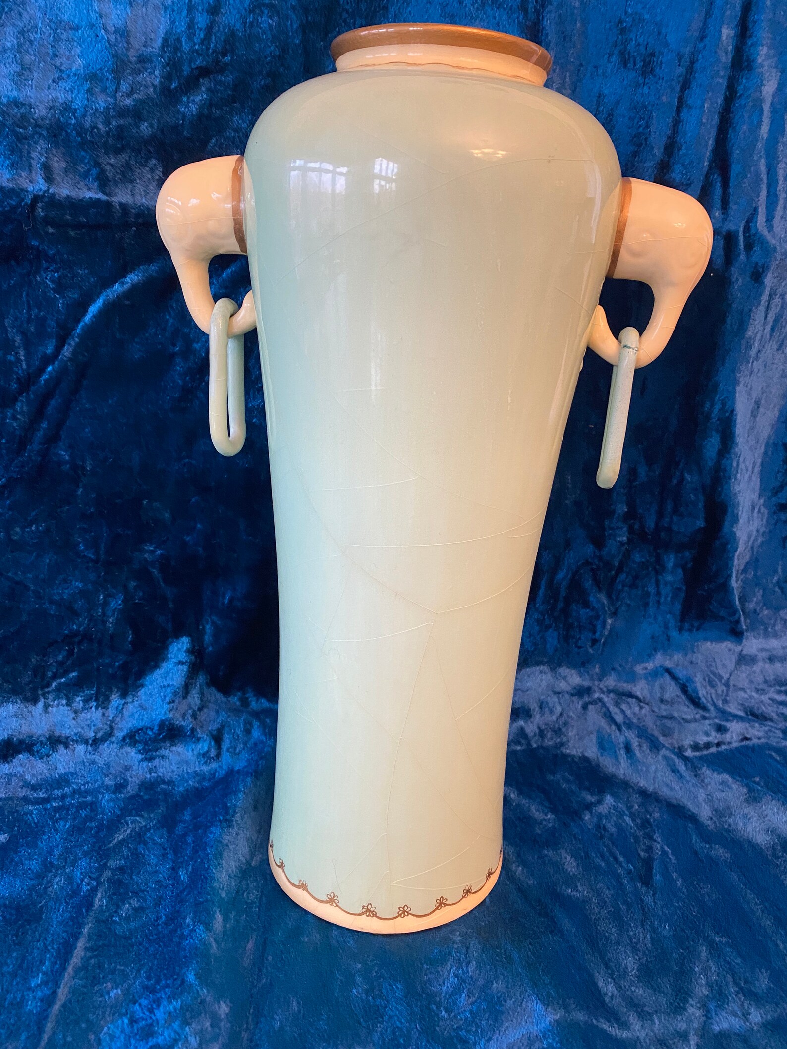 Vintage Maitland-smith Hand Painted Porcelain Vase With Double | Etsy
