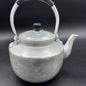 Vintage Aluminum Tea Kettle, Teapot,