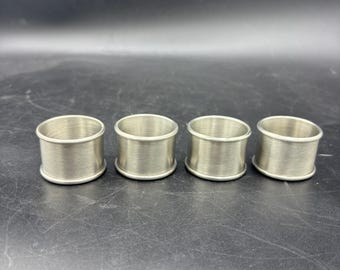 Vintage Kirk Stieff Pewter Napkin Rings, New in Box, Set of 4