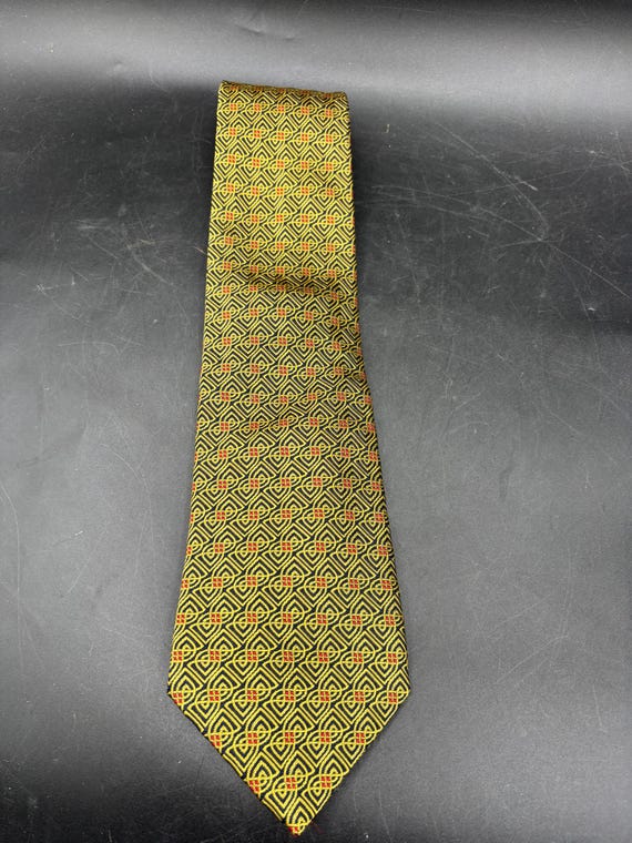 Silk Patrick Francis Celtic Knot Pattern Gold, Bl… - image 1