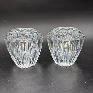 Princess House Glass Votive/Tea Light Candle Holders, Vintage, Rich, Heavy, Cut Glass