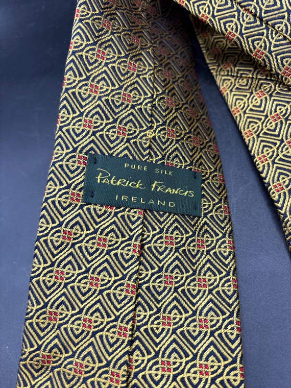 Silk Patrick Francis Celtic Knot Pattern Gold, Bl… - image 4