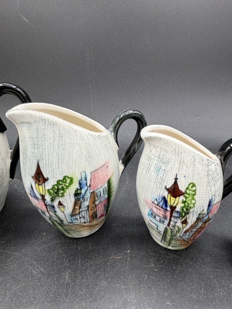 Vintage Ceramic Pitchers, Set of 4, Japan - Etsy