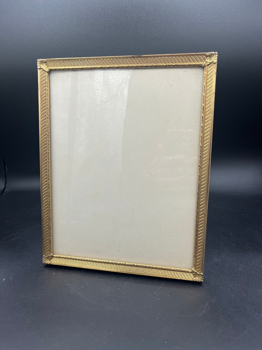 Brass Art Deco Gold Glass Picture Frame Photo Frame Etsy