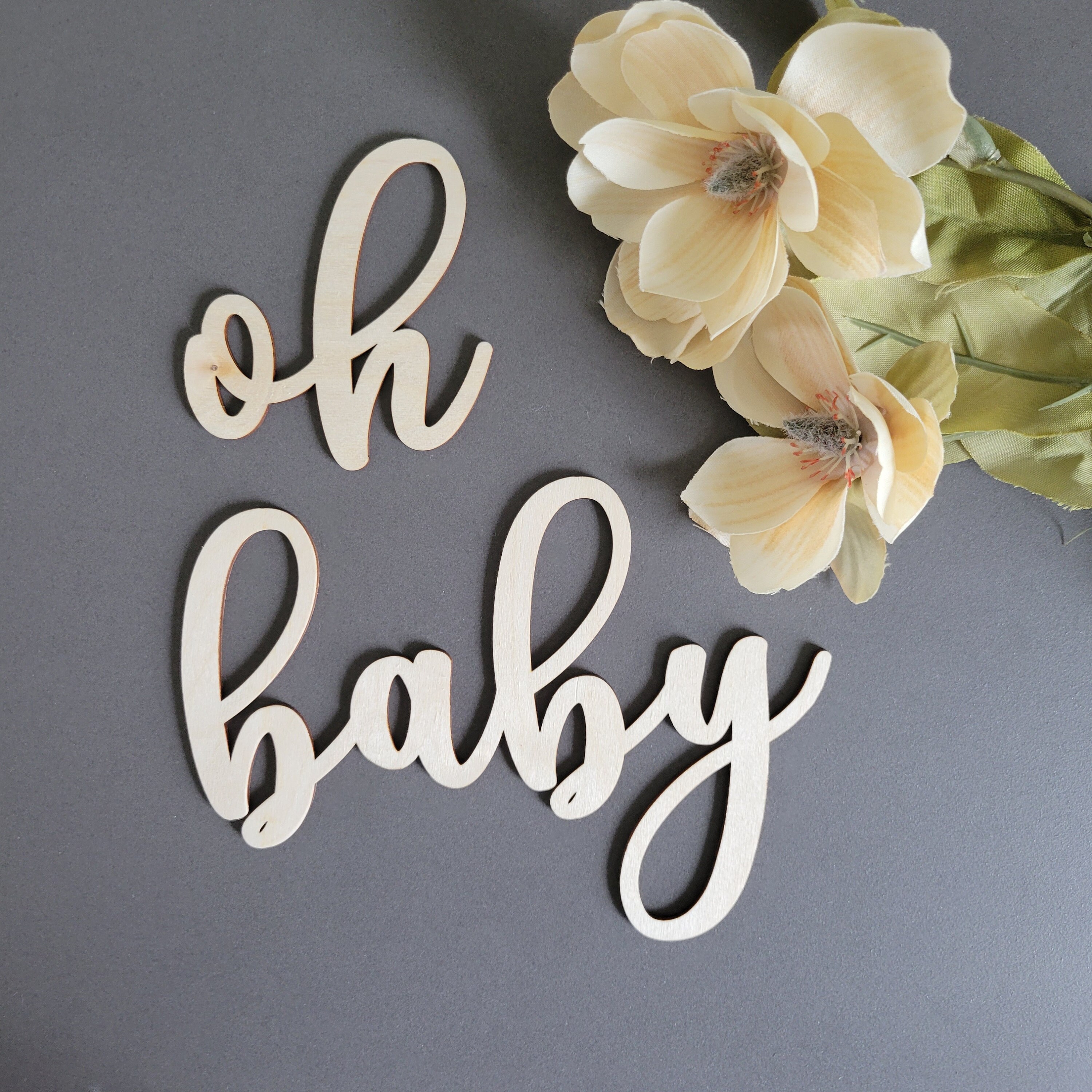 Oh Baby Oh Baby Wood Sign Oh Baby Sign Oh Baby Shower Etsy