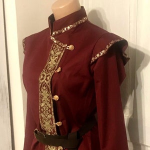 Mongol style long sleeved kaftan for women - reenactment, larp, fantasy, archer garbs
