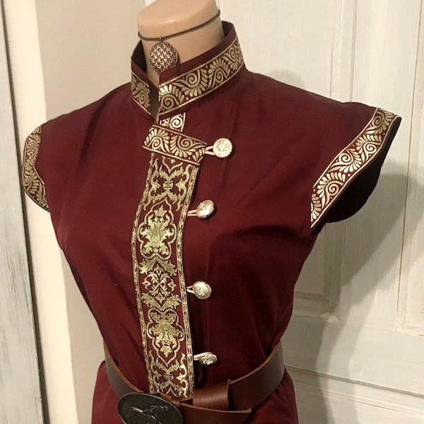 Royal mongol style kaftan for women, reenactment, larp, fantasy, archer garbs