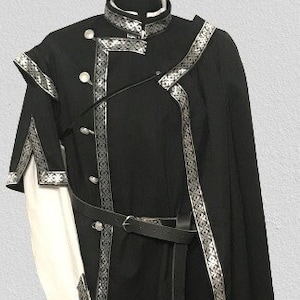 Royal Cape with trim decoration - reenactment, cloak, robe, LARP, fantasy, medieval