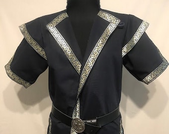 Caftan pour homme avec ornements décoratifs, reconstitution, GN, fantaisie, tenues d'archer