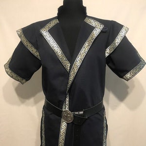 Kaftan for men with trim decoration, reenactment, larp, fantasy, archer garbs