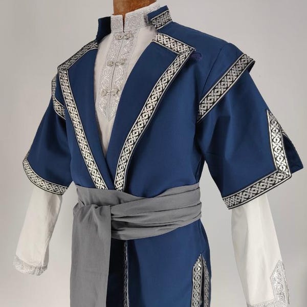 Kaftan for men with trim decoration, reenactment, larp, fantasy, archer garbs