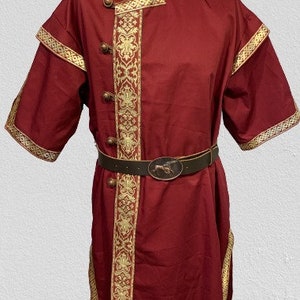 Buttoned Kaftan With Trim in Several Colors, Reenactment, Larp, Fantasy ...