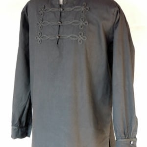 Men's shirt with trimming cord decoration, larp, fantasy, archer, noble, royal image 4