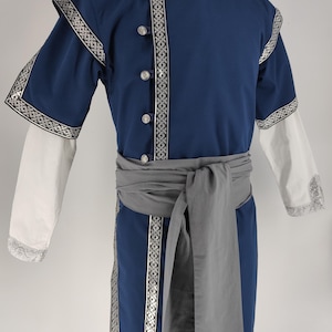STRETCH MESH KAFTAN WITH TRIM ERA OF EMPIRES
