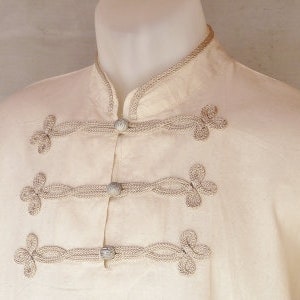 Men's shirt with trimming cord decoration, larp, fantasy, archer, noble, royal image 2