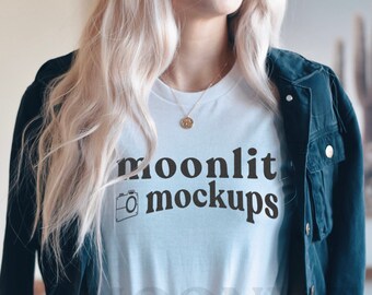 White Bella Canvas T-Shirt Mockup: Unisex Model (Digital Download)