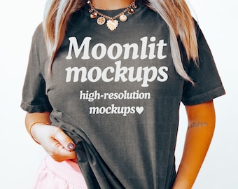 Comfort Colors 1717 Pepper Shirt Mockup - Studio Mockup