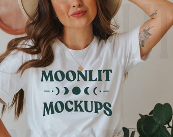 Bella Canvas 3001 White T-Shirt Mockup – Unisex Tee (JPEG, PNG Digital Mockup)