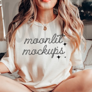 Comfort Colors 1717 Ivory Shirt Mockup - Oversized Mockup - Ivory Hemd - Ivory Comfort Color Shirt Mock - Model Mockup