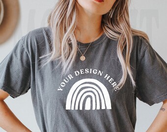 Comfort Colors Pepper Shirt Mockup - Unisex Tee (Digital Download)