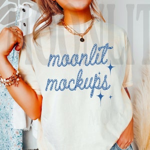 Comfort Colors 1717 Ivory Shirt Mockup - Oversized Mockup - Ivory Hemd - Ivory Comfort Color Shirt Mock - Model Mockup