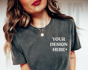 Comfort Colors 1717 Pepper Shirt Mockup - Studio Mockup (Digital Download)