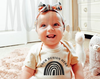 Natural Baby Onesie Mockup - Rabbit Skins 4400 (Digital Download)