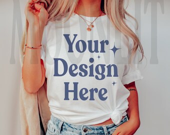 Bella Canvas 3001 White T-Shirt Mockup - Studio Mockup