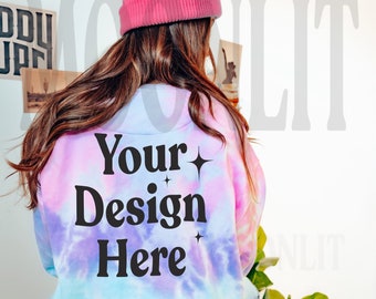 Cotton Candy Sweatshirt Mockup: Colortone 8100 (Digital Download)