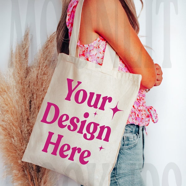 Canvas Tote Bag Mockup - Natural Canvas Tote Mockup