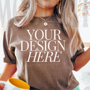 Camicia Espresso Comfort Colors 1717 - CC Mockup - C1717 Mockup - Modello Mockup - Camicia Espresso Mockup - Mockup oversize - Mockup Espresso