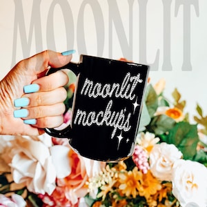 Mug Mockup - 15oz Coffee Mug Mockup - Mug Mockup - Model Mockup - Cozy Mug Mockup - Black Mug Mockup