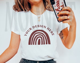 Bella Canvas 3001 White T-Shirt Mockup - Studio Mockup