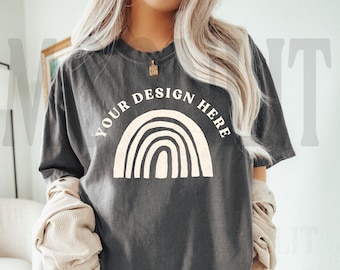 Comfort Colors 1717 Pepper Shirt Mockup (Digital Download)