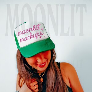 OTTO Cap Mockup - Trucker Baseball Caps Mockup - OTTO Cap 39-169 Mockup - Printify Mockup - Green Otto Cap Mockup - Mesh Cap Mockup