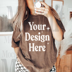 Comfort Colors 1717 Espresso Shirt - Comfort Colors Mockup - Comfort Color 1717 Mockup - Espresso Comfort Color Mockup - Espresso Mockup