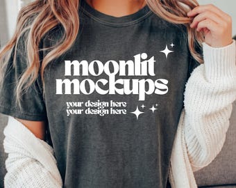 Comfort Colors 1717 Pepper Shirt Mockup - Studio Mockup - Pepper Shirt Mockup