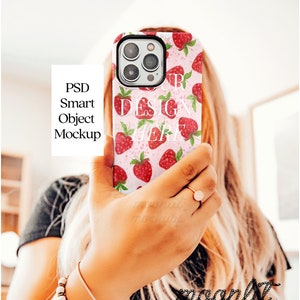 Tough Case Mockup - Telefonhülle Mockup - PSD Smart Objekt Mockup - Telefon Mockup - Smart Objekt Mockup - Print on Demand Mockup - AOP Mockup