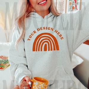 Gildan Ash Hoodie Mockup - Model Mockup - G185 Mockup - Ash Hoodie Mockup - Ash Mockup - Oversized Hoodie Mockup - Hoodie Mockup