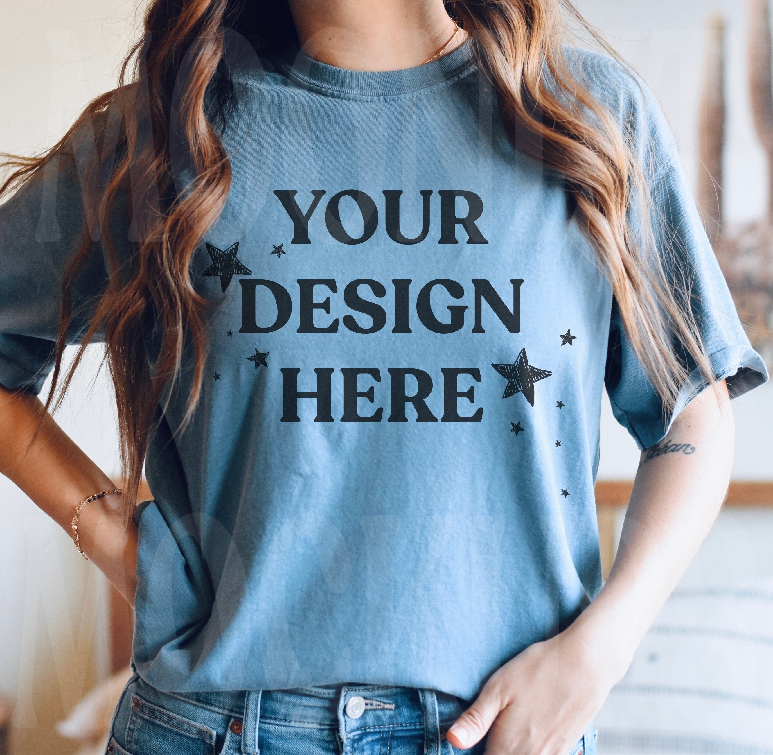 Comfort Colors C1717 Blue Jean Shirt 