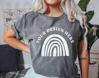 Comfort Colors 1717 Pepper Shirt Mockup - T-Shirt Model Mock Up (Digital Download)