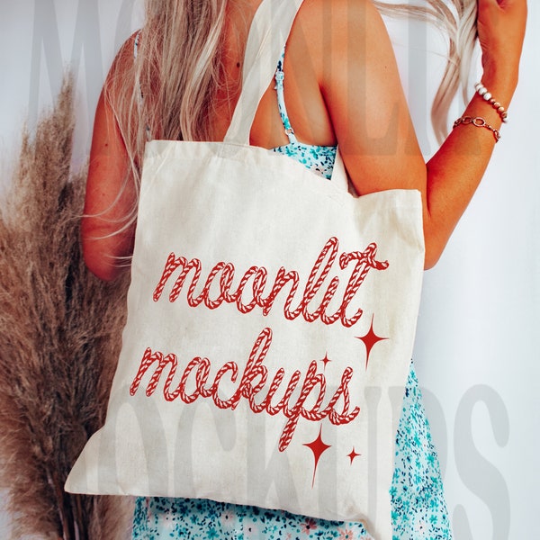 Canvas Tote Bag Mockup - Natural Canvas Tote Mockup