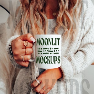 Mug Mockup - 11oz Coffee Mug Mockup - Mug Mockup - Model Mockup - Cozy Mug Mockup - Studio Mug Mockup - Smart Object Mockup - PSD Mockup