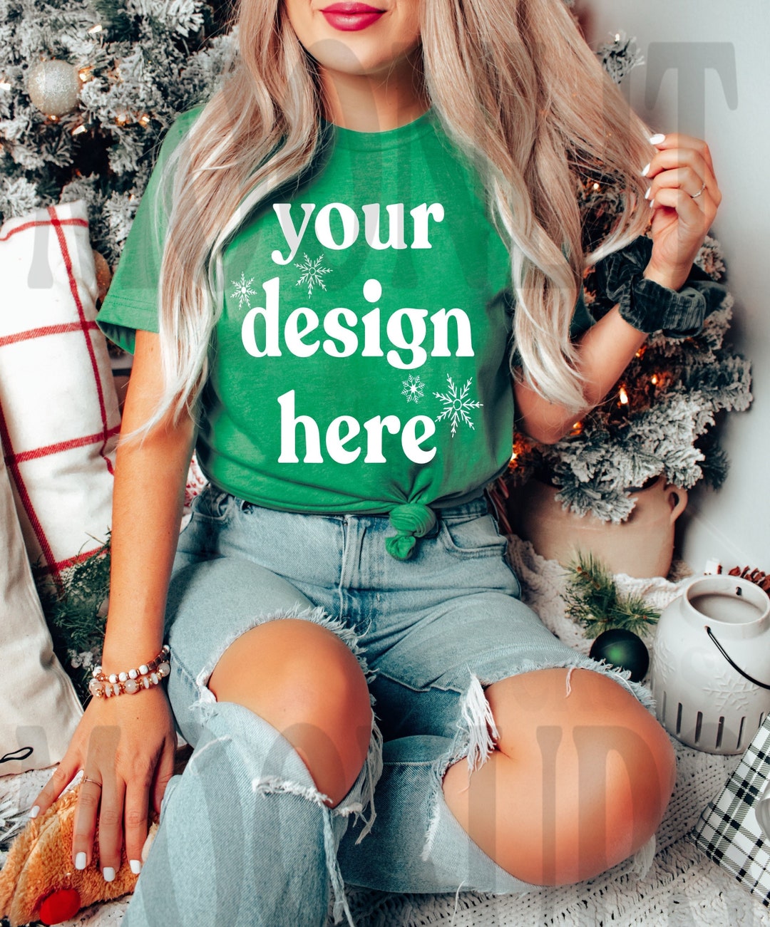 Bella Canvas 3001 Tshirt Mockup Bella Canvas Shirt 3001 Mock Kelly