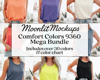 Comfort Colors 9360 Tanktop Shop Mockup Bundle – Over 30 Colors - Free Color Chart