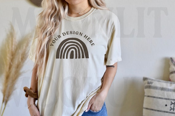 Comfort Colors C1717 Ivory Shirt Model 